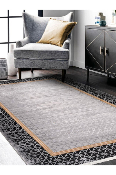Crystal Collection 18167K Dense Viscose Silk Textured Hallway Entryway Rug - EMIN HALI