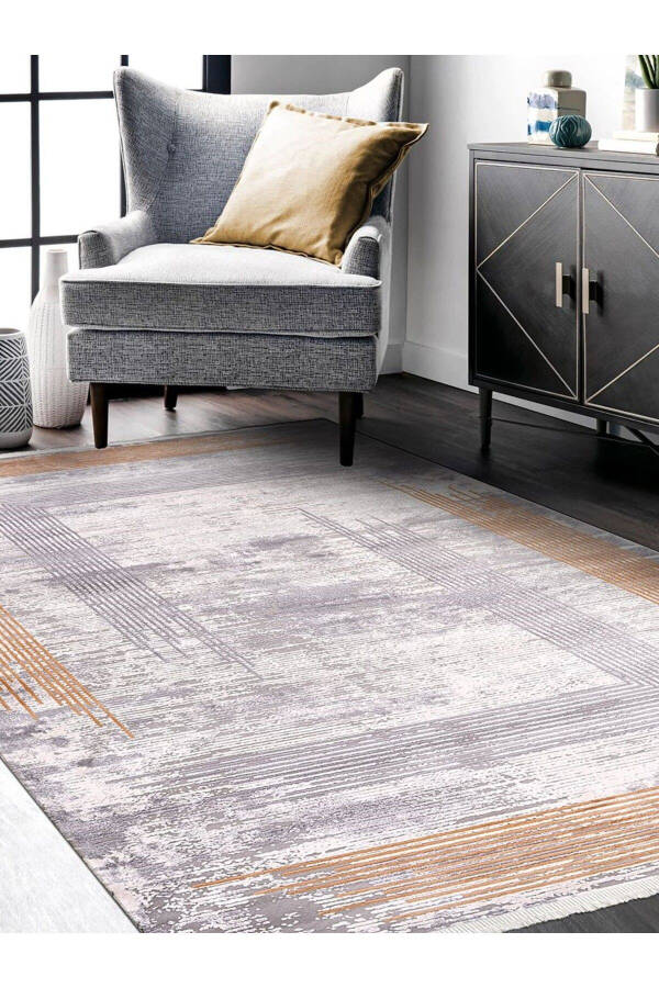 Crystal Collection 18167K Tightly Woven Viscose Silk Textured Hallway Entrance Runner Rug - 1