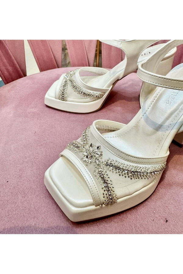 Crystal embellished cushioned bridal shoe - 3