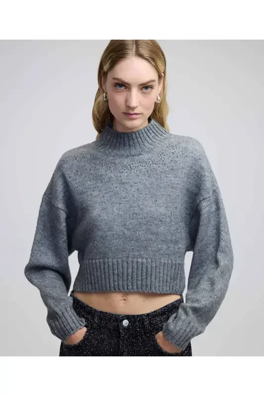 Crystal embellished sweater - İPEKYOL