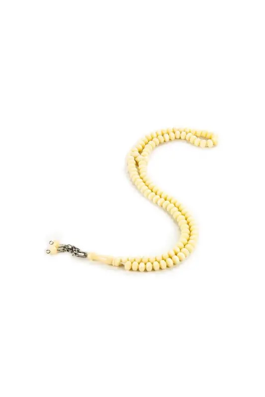 Crystal Look 99 Prayer Beads Mevlut Hajj Umrah Gift 10 Pieces Cantaloupe-Yellow - İHVAN