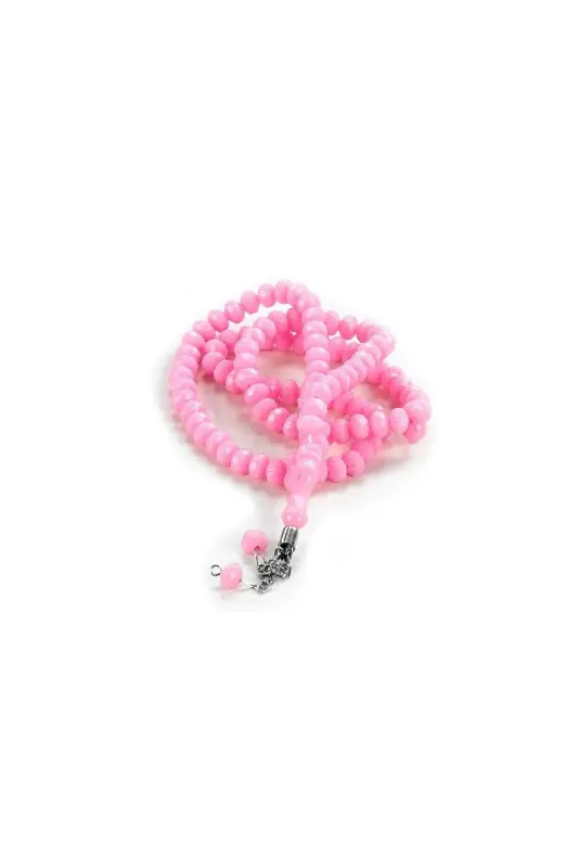 Crystal Look 99 Prayer Beads Mevlut Hajj Umrah Gift 10 Pieces Pink-Pink - 3