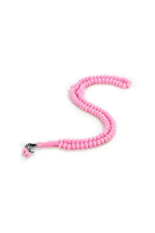 Crystal Look 99 Prayer Beads Mevlut Hajj Umrah Gift 10 Pieces Pink-Pink - 1