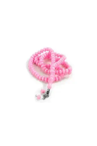 Crystal Look 99 Prayer Beads Mevlut Hajj Umrah Gift 10 Pieces Pink-Pink - 3