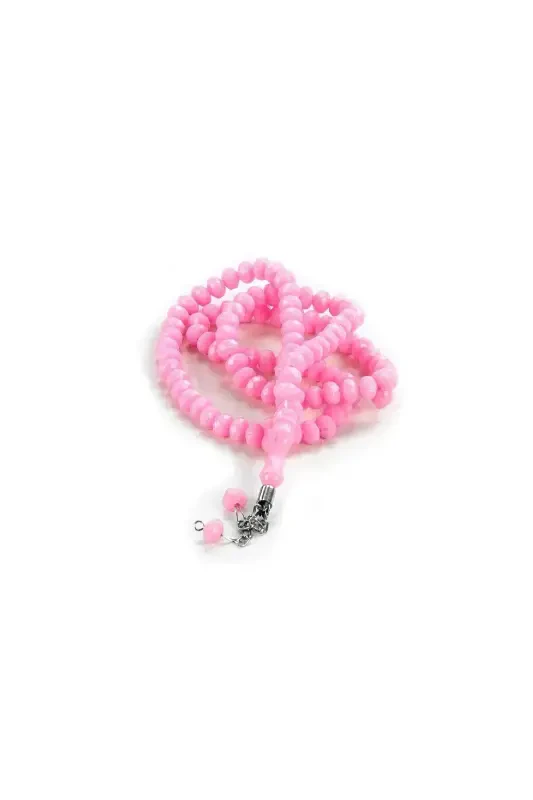 Crystal Look 99 Prayer Beads Mevlut Hajj Umrah Gift 10 Pieces Pink-Pink - 3