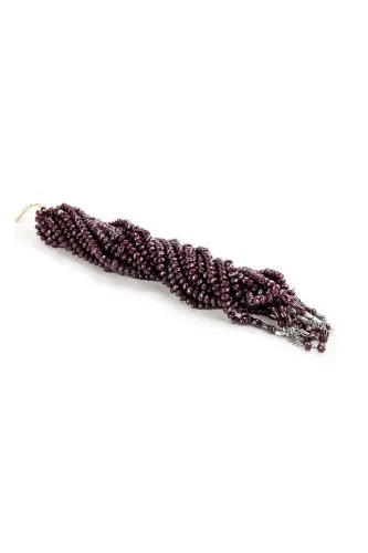 Crystal Look 99 Prayer Beads Mevlut Hajj Umrah Gift 10 Pieces Plum-Plum - İHVAN (1)