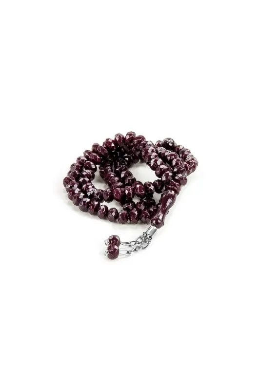 Crystal Look 99 Prayer Beads Mevlut Hajj Umrah Gift 10 Pieces Plum-Plum - 3