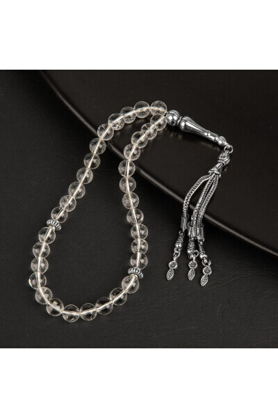 Crystal Quartz Natural Stone Prayer Beads (33 beads, 8mm) - OSMANLI DOĞAL TAŞ (1)