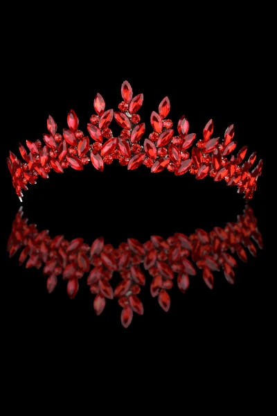 Crystal Stone Bridal Henna Crown Women's Special Bridal Wedding Crown Red - Modazone (1)