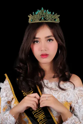 Crystal Stone Bridal Queen Crown Shiny Princess Crown Bride Wedding Crown Gold Green - 7