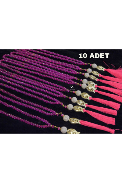 Crystal Tasbih with Tassel -10 PIECES- - 1