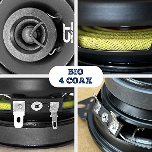 CT Sounds BIO-4-COX 4 Inch Coaxial Car Speakers, 160 Watts Max, Pair - 6