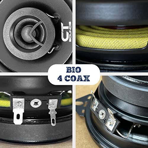 CT Sounds BIO-4-COX 4 Inch Coaxial Car Speakers, 160 Watts Max, Pair - 6