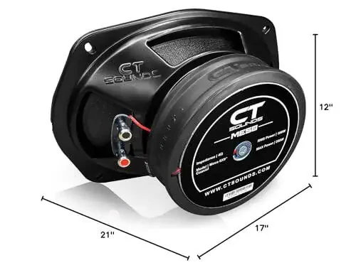 CT Sounds Meso 6x9” 400 Watt 2-Way Premium Coaxial Car Speakers, Pair - 7