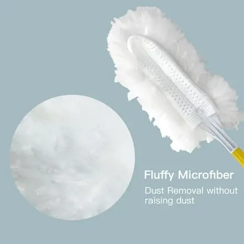 Cubicozy Car Interior Duster - Ultimate Cleaning Tool for Cars, House, and Office - Compact Mini Design for Effortless Dust Removal Stereo-Single Sided Design 2handle +20 Duster Refills. - 2