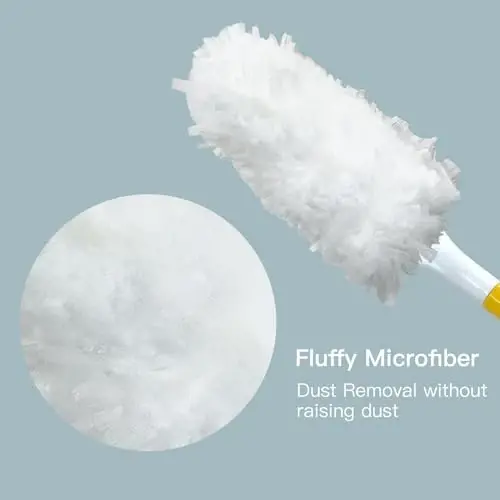 Cubicozy Car Interior Duster - Ultimate Cleaning Tool for Cars, House, and Office - Compact Mini Design for Effortless Dust Removal. Double-Sided Design. 2 handles + 20 Duster Refills. - 2