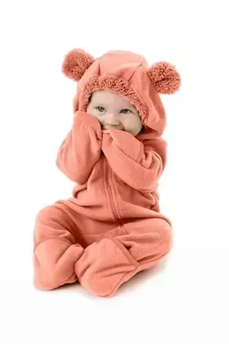 Cuddle Club Fleece Baby Bunting Bodysuit bilan Kapüşon, Konvertatsiya Qilinadigan Qo'lqoplar va Etiklar, Avtomobil O'rindig'iga Mos, Yumshoq va Issiq, Oson Zip - CUDDLE