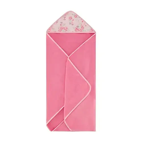 Cudlie Buttons & Stitches Baby Girl 3 Pack Rolled/Carded Hooded Towels in Bless This Baby Print, GS71730 - 3
