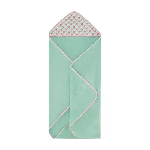 Cudlie Buttons & Stitches Baby Girl 3 Pack Rolled/Carded Hooded Towels in Bless This Baby Print, GS71730 - 5