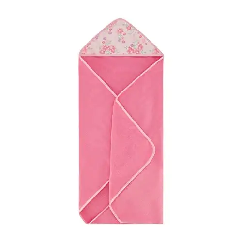 Cudlie Buttons & Stitches Baby Girl 3 Pack Rolled/Carded Hooded Towels in Bless This Baby Print, GS71730 - 3