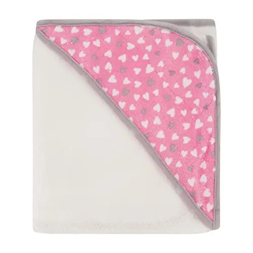 Cudlie Buttons & Stitches Baby Girl 3 Pack Rolled/Carded Hooded Towels in Blooming Elephant Print, GS71729 - 5