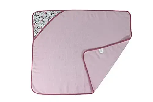 Cudlie Buttons & Stitches Baby Girl 3 Pack Rolled/Carded Hooded Towels in Butterfly Polka Print (GS71727) - 6