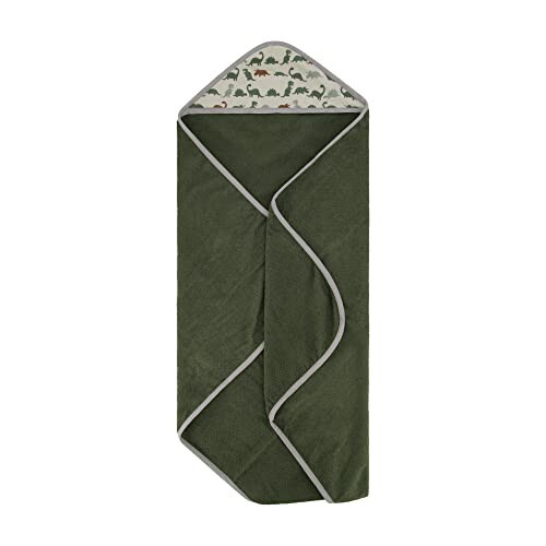 Cudlie Buttons & Stitches Baby Boy 3 Pack Rolled/Carded Hooded Towels in Dino Roar Print (GS71721) - 36