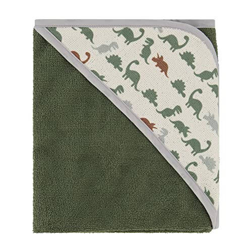 Cudlie Buttons & Stitches Baby Boy 3 Pack Rolled/Carded Hooded Towels in Dino Roar Print (GS71721) - 23