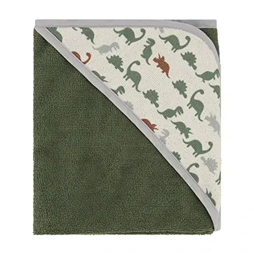 Cudlie Buttons & Stitches Chaqaloqlar uchun 3 dona rulon/kartochkalarda kaputli sochiqlar Dinozavr qichqirig'i bosib chiqarilgan (GS71721) - 5