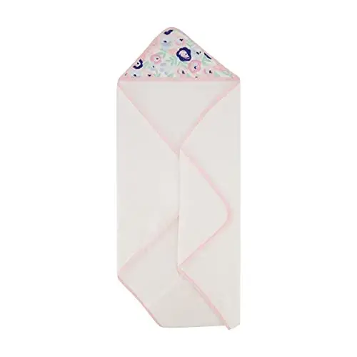 Cudlie Buttons & Stitches Baby Girl 6 Pack Rolled/Carded Hooded Towels in Blooms & Dots Print, GS71731 - 7