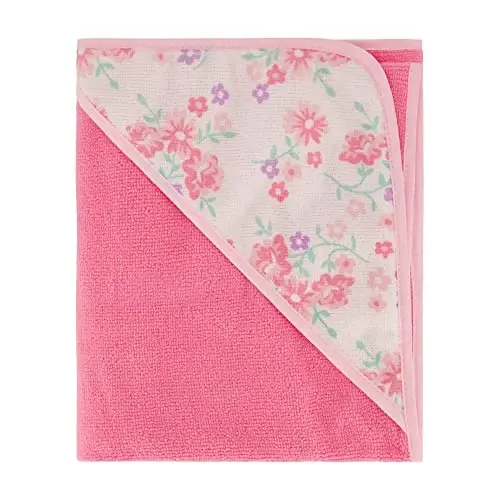 Cudlie Buttons & Stitches Baby Girl 3 Pack Rolled/Carded Hooded Towels in Bless This Baby Print, GS71730 - 6