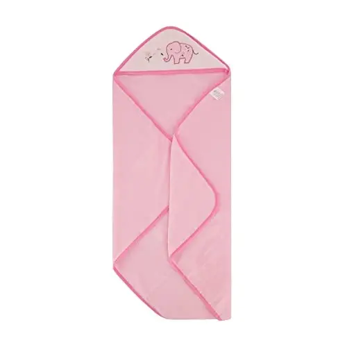 Cudlie Buttons & Stitches Baby Girl 3 Pack Rolled/Carded Hooded Towels in Blooming Elephant Print, GS71729 - 6