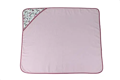 Cudlie Buttons & Stitches Baby Girl 3 Pack Rolled/Carded Hooded Towels in Butterfly Polka Print (GS71727) - 5