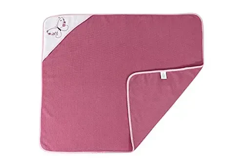 Cudlie Buttons & Stitches Baby Girl 3 Pack Rolled/Carded Hooded Towels in Butterfly Polka Print (GS71727) - 4