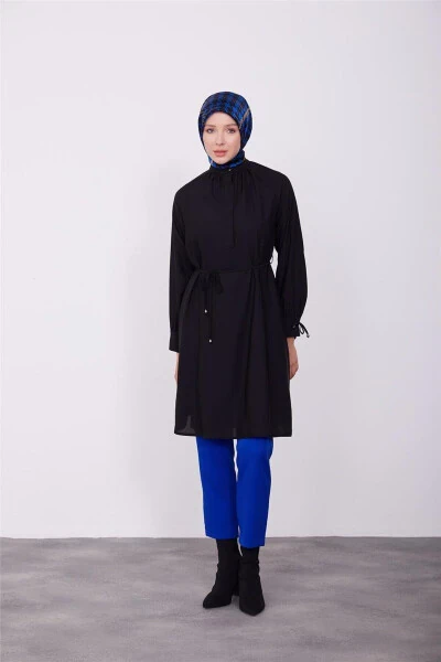 Cuffed Laced Tunic 23k4709 Black - ARMINE