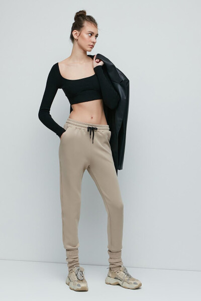 Cuffed Track Pants 803 Stone - 8