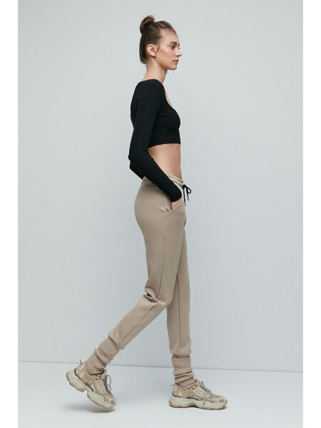 Cuffed Track Pants 803 Stone - 4