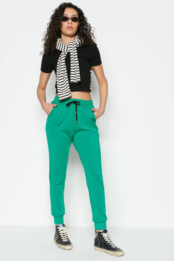 Cuffed Tracksuit Bottoms 803 Green - 12