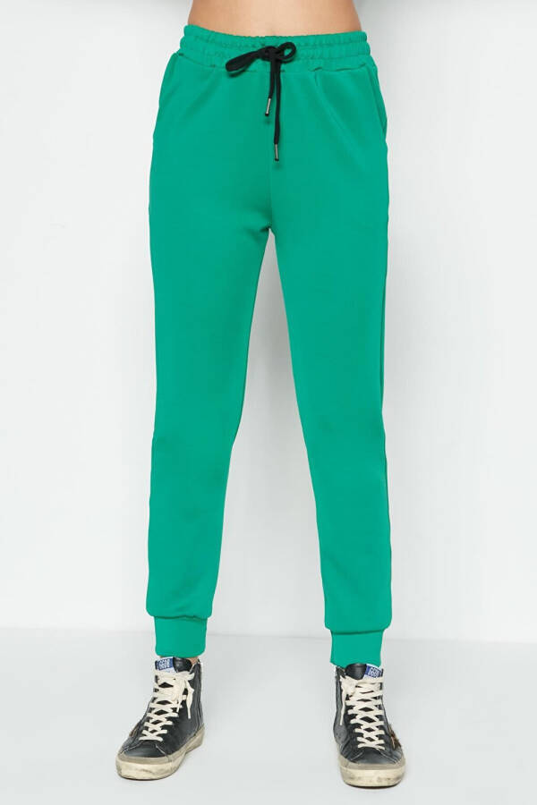 Cuffed Tracksuit Bottoms 803 Green - 13