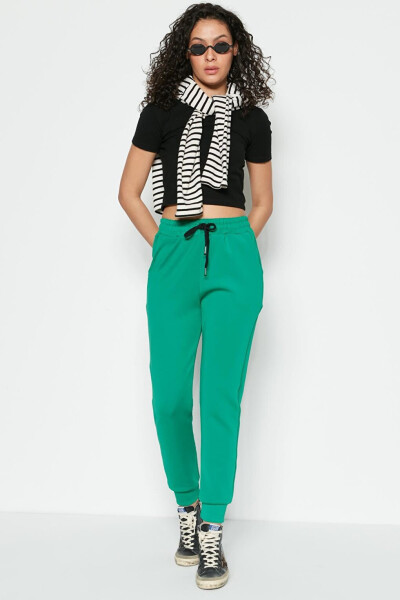 Cuffed Tracksuit Bottoms 803 Green - 14