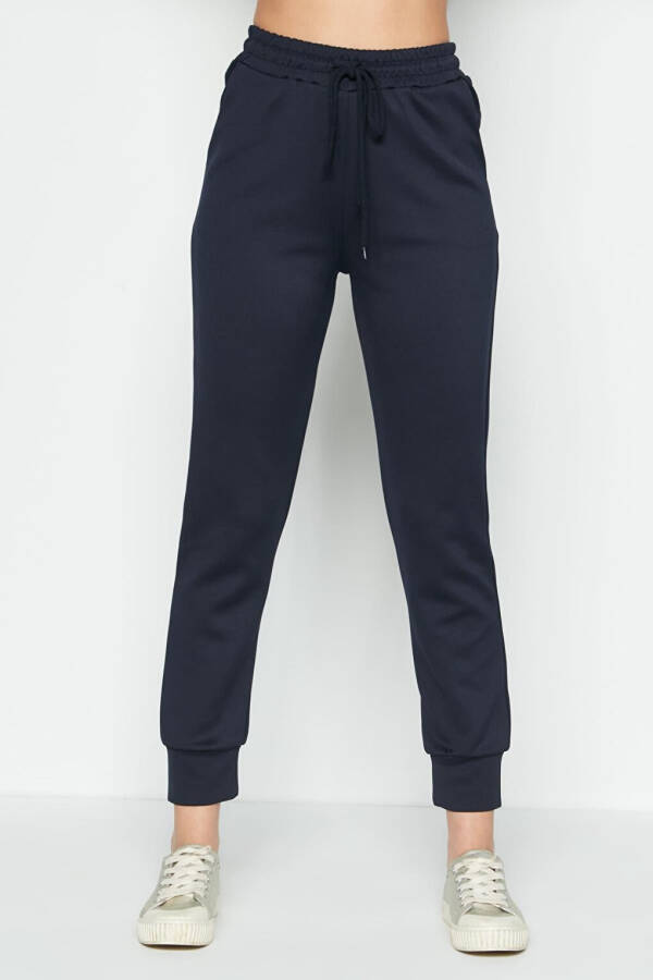 Cuffed Tracksuit Bottoms 803 Navy - 7