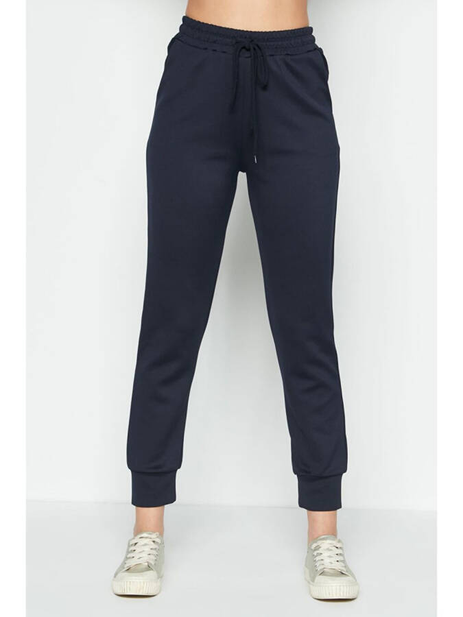 Cuffed Tracksuit Bottoms 803 Navy - 3