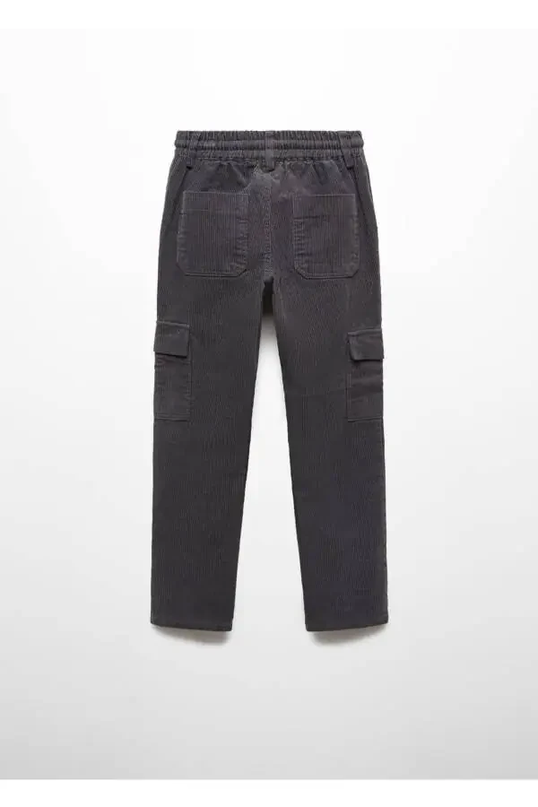 Cuffed Velvet Cargo Pants - 2