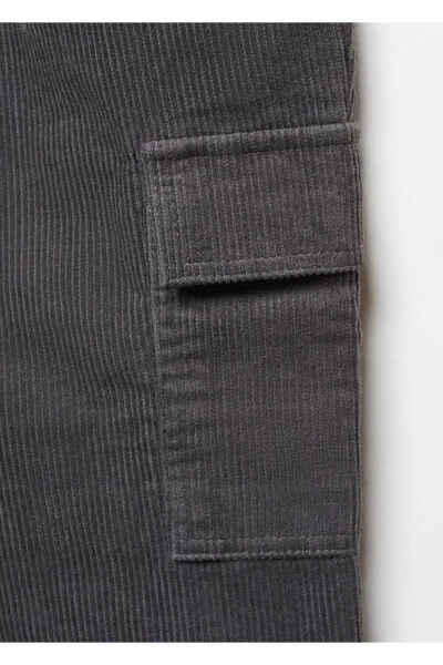 Cuffed Velvet Cargo Pants - 3