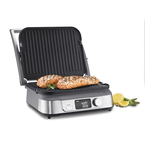 Cuisinart GR-5BP1 Electric Griddler FIVE, Enjoy 5-in-1 Functions, LCD Display, Wide Temperature Range and Sear Function, Stainless Steel. - 1