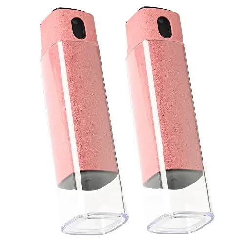 CUIUD Touchscreen Screen Cleaner Kit 2 Pcs, Phone, Tablet and Car Screen Cleaner, Two in One Spray and Microfiber Cloth(2 Pack Pink) - CUIUD