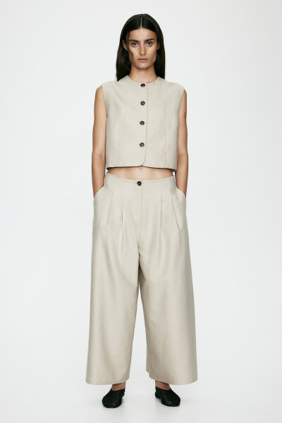 Culotte pants with lyocell blend - 1