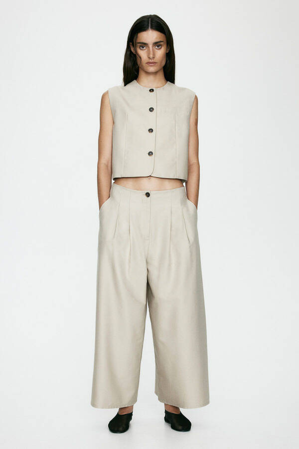 Culotte pants with lyocell blend - 1