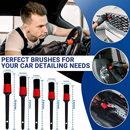 Cuoreca 31pcs Car Detailing Kit Interior and Exterior Cleaner, Car Cleaning Kit with Professional Car Detailing Brush Set, Car Wash Kit and Auto Detailing Kit. Reusable, Perfect for Cars and Bikes - 2