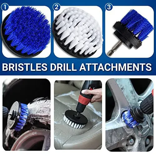 Cuoreca 31pcs Car Detailing Kit Interior and Exterior Cleaner, Car Cleaning Kit with Professional Car Detailing Brush Set, Car Wash Kit and Auto Detailing Kit. Reusable, Perfect for Cars and Bikes - 4